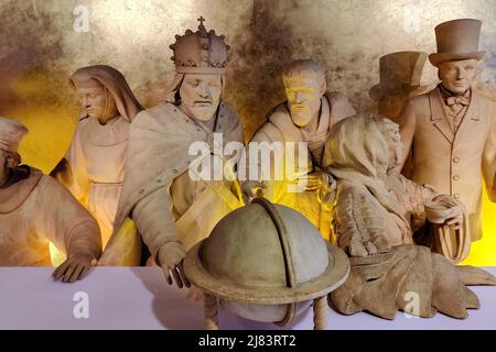 Historical human-sized figures made of marzipan, Niederegger Marzipan Museum, Luebeck, Schleswig-Holstein, Germany Stock Photo