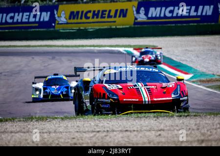 61 FORGIONE Gino (swi), MONTERMINI Andrea (ita), AF Corse, Ferrari 488 GT3, action during the 2nd of the 2022 Michelin Le Mans Cup on the Imola Circuit from May 12 to 14, in Imola, Italy - Photo: Paulo Maria/DPPI/LiveMedia Stock Photo