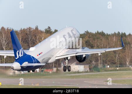 Airbus A320-251N of SAS in Gdansk, Poland © Wojciech Strozyk / Alamy Stock Photo *** Local Caption *** Stock Photo