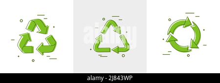 Zero Waste icon set. Symbols of Rethink, Refuse, Reduce, Reuse ...