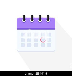 Calendar icon. Calendar deadline or event reminder. Isolated vector illustration Stock Vector