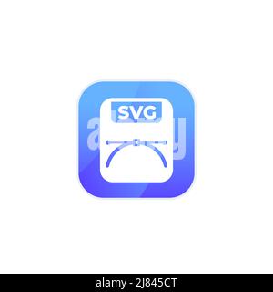 svg file icon, scalable vector graphics format Stock Vector