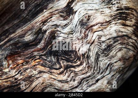 background or texture abstract wavy surface of old wood Stock Photo