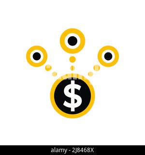 income streams icon on white Stock Vector
