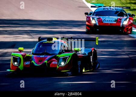 Imola, Italy - 12/05/2022, 05 ADCOCK Nick (gbr), JENSEN Michael (dnk), KAPADIA Alex (gbr), RLR Msport, Ligier JS P320 - Nissan, action during the 4 Hours of Imola 2022, 2nd round of the 2022 European Le Mans Series on the Imola Circuit from May 12 to 15, in Imola, Italy - Photo Paulo Maria / DPPI Stock Photo