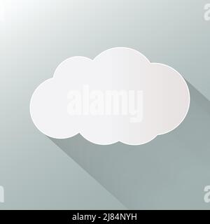 cloud icon isolated on background. Cloud flat illustration vector. eps10 format. Stock Vector