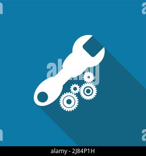 Service Tool icon on white background,Simple design style,Vector illustration Stock Vector