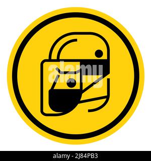 Simple wear protective Face shield icons for your design Stock Vector