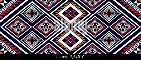 Geometric ethnic pattern traditional Design for background,carpet,wallpaper,clothing,wrapping,batik,fabric,sarong Stock Vector