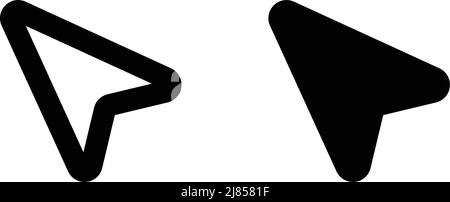 A set of mouse cursor icons. Computer pointers. Editable vector. Stock Vector