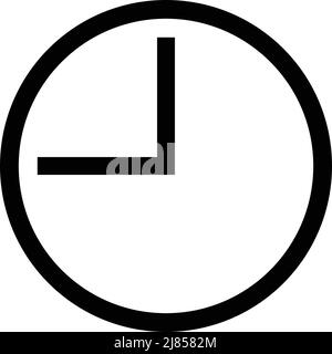 A simple clock icon. Timer. Editable vector. Stock Vector