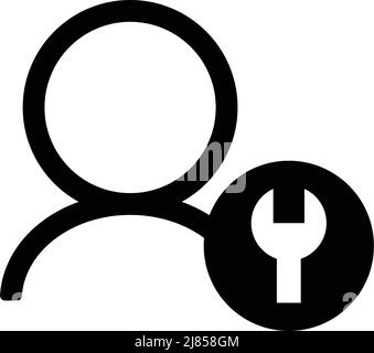 User icons and settings icons. Editable vector. Stock Vector