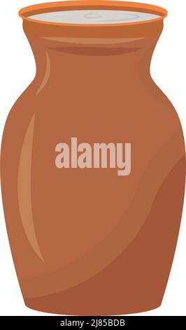 Clay vessel semi flat color vector element Stock Vector