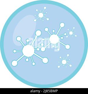 Viruses in petri dish semi flat color vector element Stock Vector