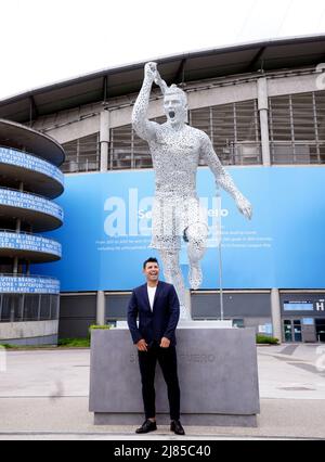 The Aguero Statue during the Premier League match Manchester City vs ...