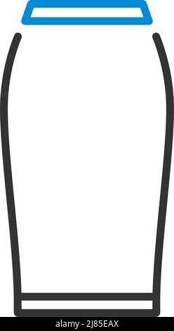 Business Pencil Skirt Icon. Editable Bold Outline With Color Fill Design. Vector Illustration. Stock Vector