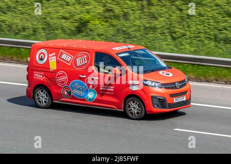 Camden Town Brewery 2020 red Vauxhall Vivaro 2700 Sportive S/S L1H1 1499cc 6 speed manual commercial panel van Stock Photo