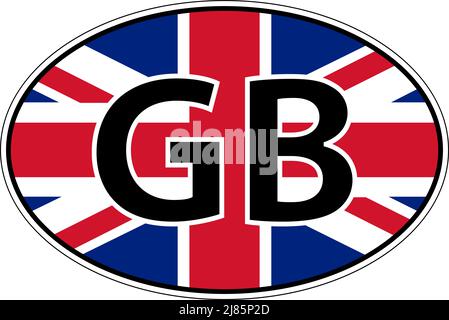 United Kingdom Great Britain Northern Ireland GB flag sticker car Stock Vector
