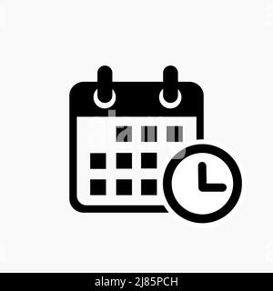 Calendar, schedule vector icon on white background Stock Vector