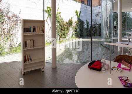 Maranello town library, designed by Pritzker awarded japanese architect Isozaki Arata and italian co-designer Andrea Maffei. Finished 2012. Stock Photo