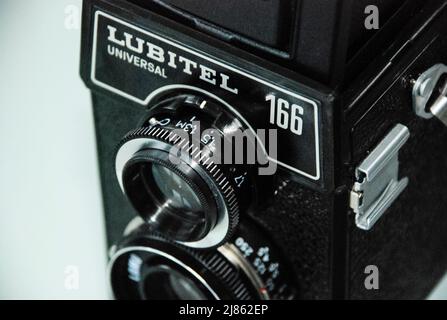 Liubitel 166 twin-lens reflex camera Stock Photo