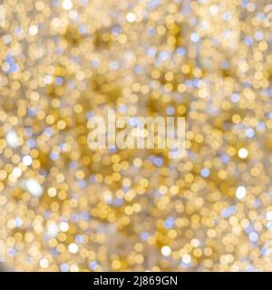Bright festive bokeh background. Lots of glowing circles. Optical illusion. Stock Photo