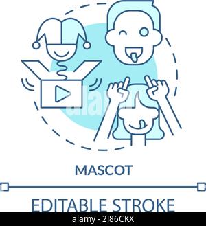 Mascot turquoise concept icon Stock Vector