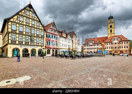 Germany Bavaria Romantic Road. Bad Mergentheim. Market Square Stock Photo