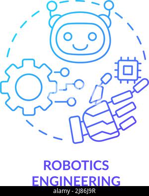 Robotics engineering blue gradient concept icon Stock Vector