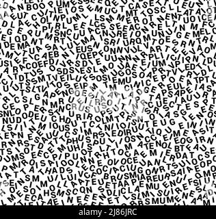 Random Foreign Letters Scattered letters of latin alphabet. White chalk floating characters of ...