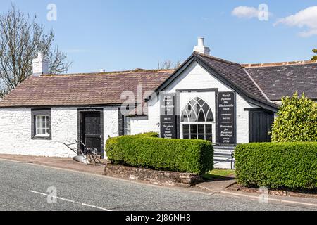 The world famous Old Blacksmiths Shop, home of the anvil wedding, at Gretna Green, Dumfries & Galloway, Scotland UK Stock Photo