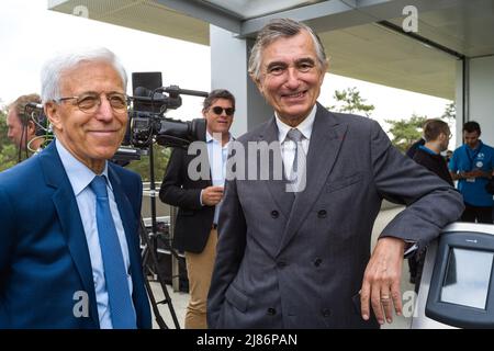 Inauguration of the Teleo, the new urban cable car of Toulouse Metropole, the longest in France. Toulouse, France on May 13, 2022. Photo by Patricia Huchot-Boissier/ABACAPRESS.COM Stock Photo