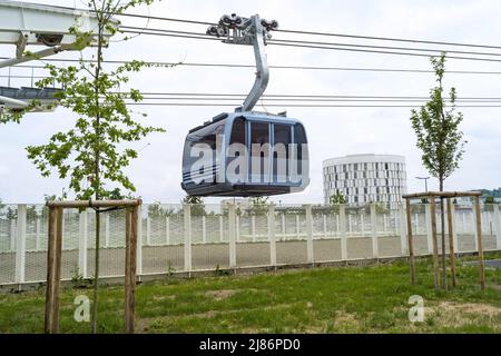 Inauguration of the Teleo, the new urban cable car of Toulouse Metropole, the longest in France. Toulouse, France on May 13, 2022. Photo by Patricia Huchot-Boissier/ABACAPRESS.COM Stock Photo