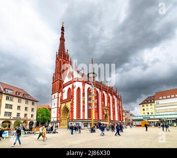 Germany Bavaria Romantic Road. Wurzburg. Marienkapelle Maria Chapel Stock Photo