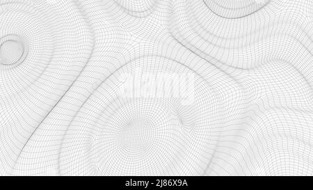 Abstract wave surface wireframe retro pattern. Abstract 3d vector ...