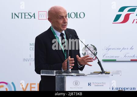Sorrento, Italy. 13 May, 2022. Marco Minniti  President, Med-Or Foundationg at the 1st edition of ”Verso Sud” organized by the European House - Ambrosetti in Sorrento, Naples Italy on 13 May 2022. Credit:Franco Romano/Alamy Live News Stock Photo