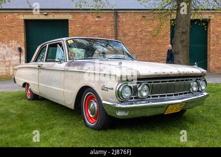 1962 Mercury Comet 2-door sedan ‘119 YUM’ on display at the April Scramble held at the Bicester Heritage Centre on the 23rd April 2022 Stock Photo
