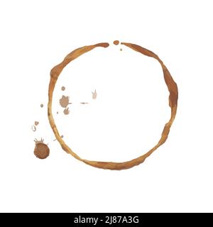Round shaped cup stain on white Stock Vector