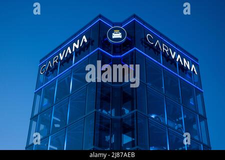 Carvana car vending machine in Greensboro NC Stock Photo