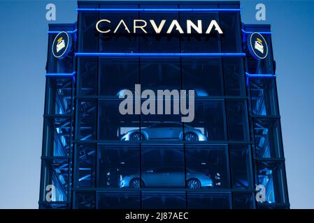 Carvana car vending machine in Greensboro NC Stock Photo