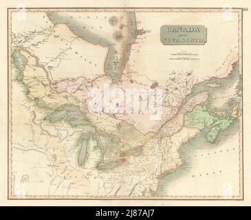 'Canada and Nova Scotia' by John Thomson. British North America 1817 old map Stock Photo