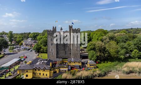 Bunratty Castle in County Limerick, View of the castle and surrounding area. Bunratty, Ireland May,13, 2022 Stock Photo