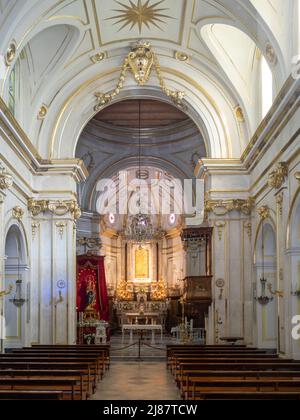 Positano Santa Maria Assunta Church interior Stock Photo