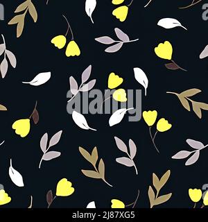 Textile and wallpaper patterns. A printable digital illustration work. Floral Print designs. Stock Photo