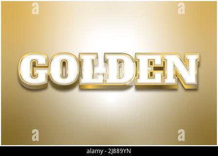 Editable text effects Golden , words and font can be changed Stock Vector