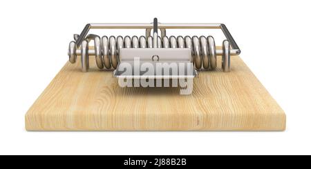 Wooden mousetrap 3D Stock Photo - Alamy