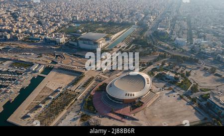 Olympic stadium of Tae Kwon Do and Stavros Niarchos foundation at Athens ,Greece Stock Photo