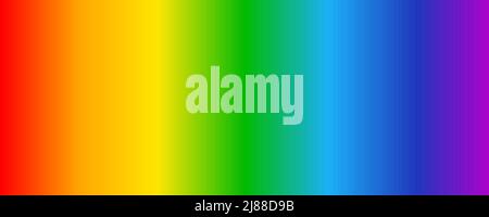 Optical light spectrum. Rainbow gradient background. Electromagnetic visible color spectrum for human eye. Color scheme from infrared to ultraviolet Stock Vector