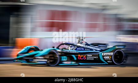 Berlin, Germany. 14th May, 2022. 10 BIRD Sam (gbr), Jaguar TCS Racing, Jaguar I-Type 5, action during the 2022 Berlin ePrix, 5th meeting of the 2021-22 ABB FIA Formula E World Championship, on the Tempelhof Airport Street Circuit from May 13 to 15, in Berlin - Photo Frédéric Le Floch / DPPI Credit: DPPI Media/Alamy Live News Stock Photo