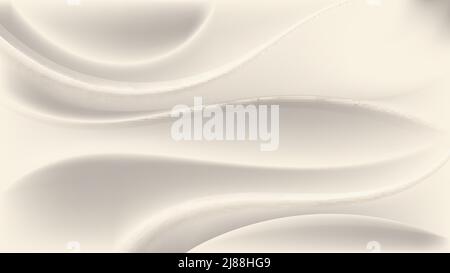 Abstract elegant 3D white gold wave shapes and lines on clean luxury background. Vector illustration Stock Vector